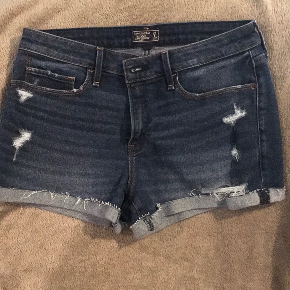 Pants - Abercrombie & Fitch distressed jean shorts